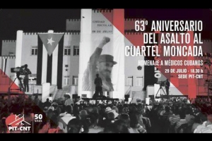 Homenaje del movimiento sindical a médicos cubanos
