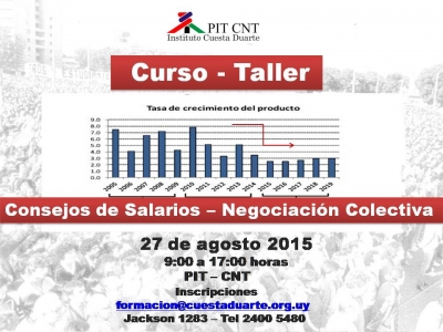 Convocatoria del Instituto Cuesta Duarte a &quot;Curso Taller Consejos de Salarios&quot;