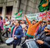 Multitudinaria movilización en el centro de Montevideo de FEOB