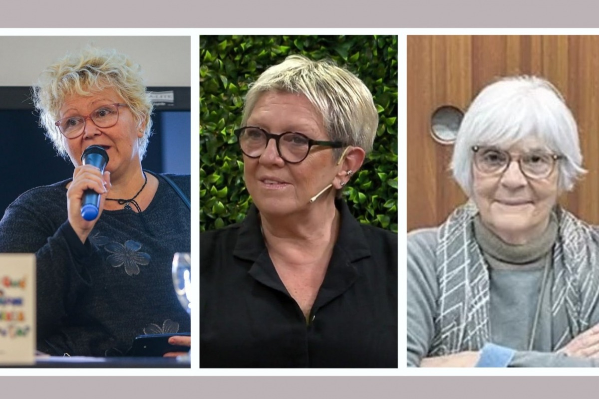 Karina Núñez, Lilián Abracinskas y Rosario Aguirre